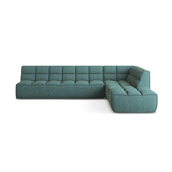 Tyrkysovomodrá modulárna rohová pohovka (variabilná) Kalai – Makamii