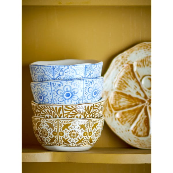 Modré/oranžové misky v súprave 4 ks z kameniny 200 ml Milton – Bloomingville-image-4