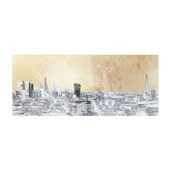 Zasklený obraz Kare Design London View, 120 × 50 cm