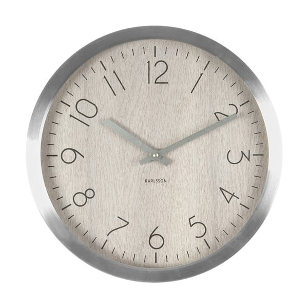 Biele hodiny Present Time Wood Charm
