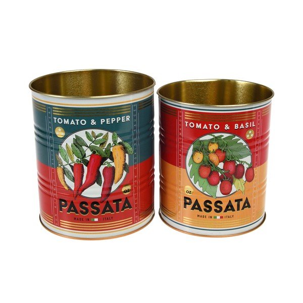 Dekoratívne cínové úložné boxy v súprave 2 ks ø 11x13 cm Passata – Rex London-image-3