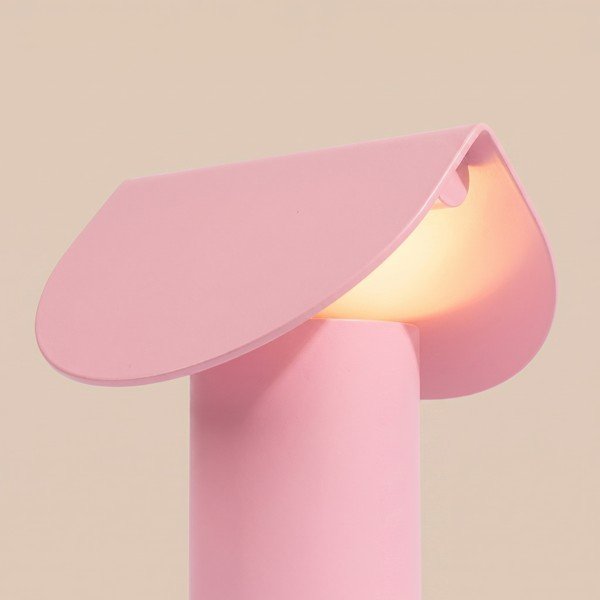 Ružová hliníková LED stolová lampa (výška  15 cm) BISCUIT – Thoro-image-3