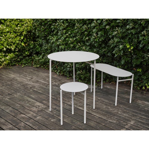 Biela kovová stolička Disc – Zone-image-1