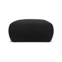 Čierny taburet z textílie bouclé Molino – Micadoni Home