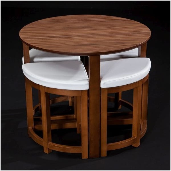 Stôl Oval Walnut so stoličkami