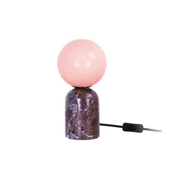Vínovočervená mramorová stolová lampa (výška  20 cm) Lazio Sphere – Leitmotiv-image-2