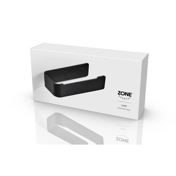 Čierny nástenný kovový držiak na toaletný papier Ume – Zone-image-4