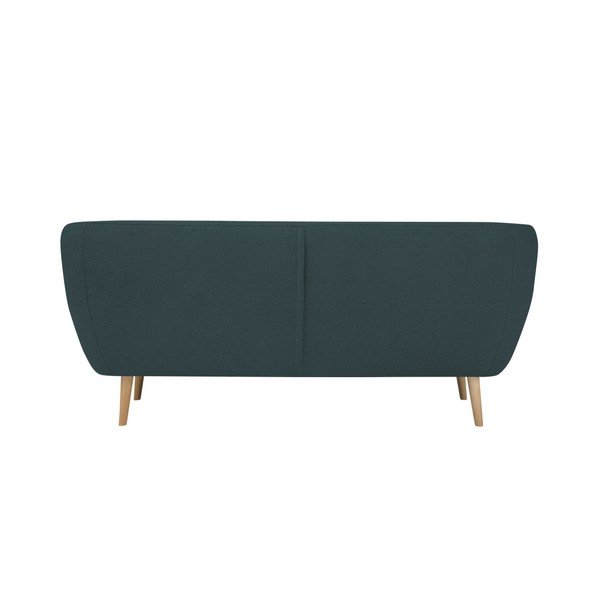 Tmavomodrá dvojmiestna pohovka so svetlými nohami Mazzini Sofas Sicile-image-2