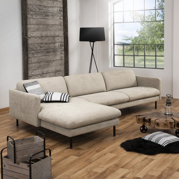 Béžová rohová pohovka Max Winzer Nathan, ľavý roh-image-1