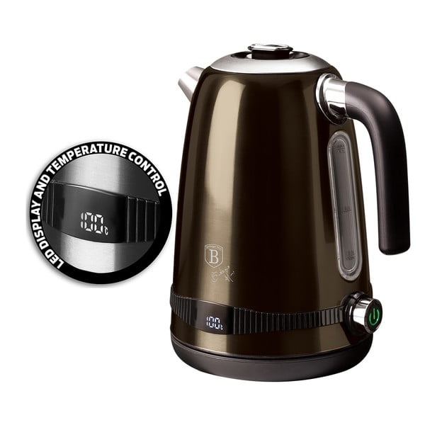 Hnedá rýchlovarná kanvica 1.7 l Shiny Black Collection - BerlingerHaus-image-2