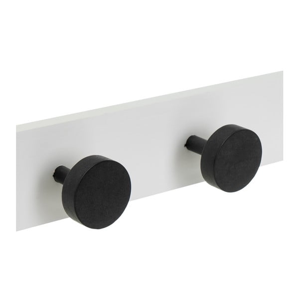 Čierno-biely nástenný vešiak z borovicového dreva 40 cm Anillos – Casa Selección-image-2