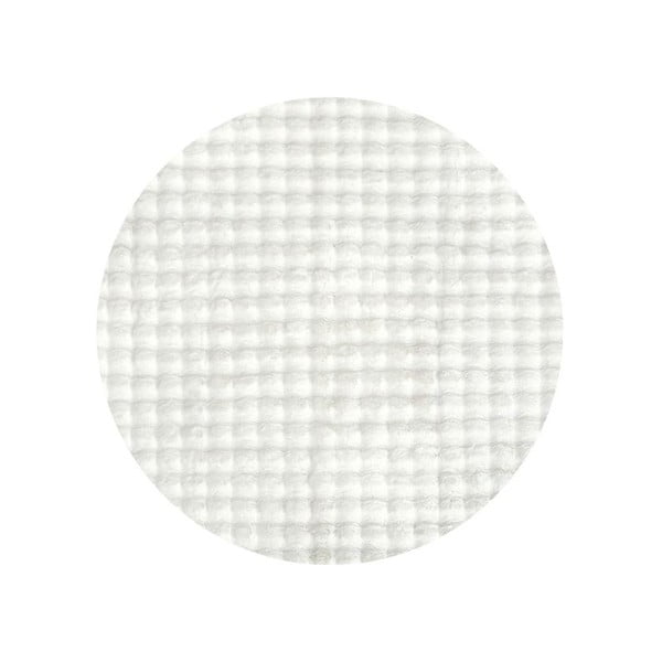 Biely umývateľný okrúhly koberec ø 80 cm Bubble White – Mila Home