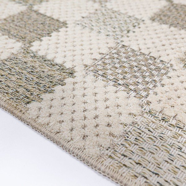 Zelený prateľný koberec s prímesou bavlny 116x170 cm Muted Checkerboard – Flair Rugs-image-4