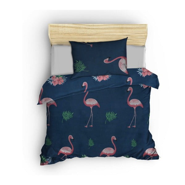 Detské obliečky na jednolôžko v tmavomodrej a ružovej farbe 140x200 cm Big Filamin – Mijolnir