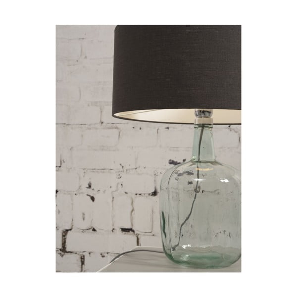 Stolová lampa s bielym tienidlom a konštrukciou z recyklovaného skla Good&Mojo Murano, ⌀ 30 cm-image-3