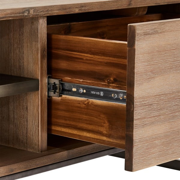 Hnedý konferenčný stolík z masívneho dreva Furnhouse Mallorca, 120 x 75 cm-image-1