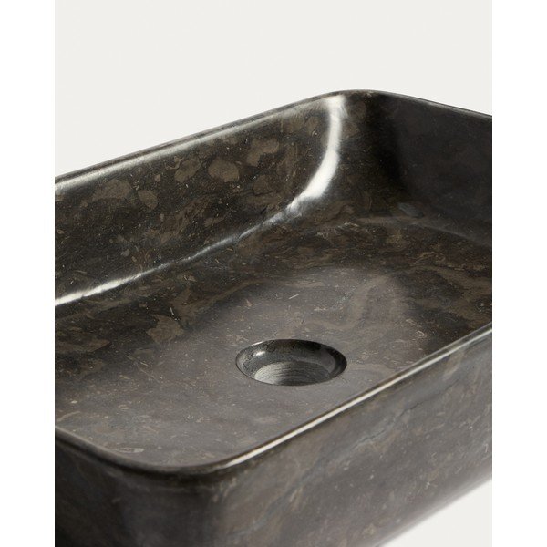 Sivé kamenné umývadlo 55x35 cm Darnen – Kave Home-image-4