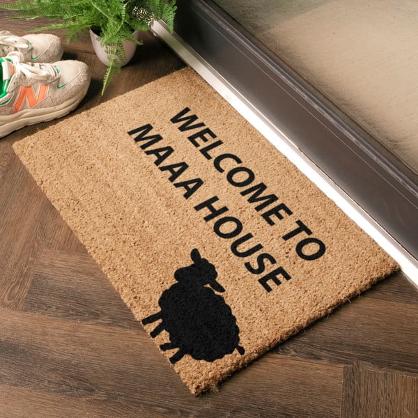 Rohožka z kokosového vlákna 40x60 cm Welcome to Maaa House – Artsy Doormats-image-1