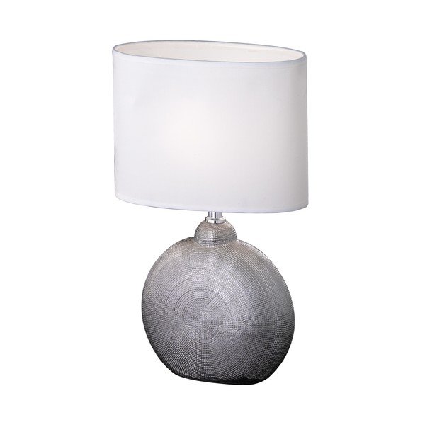 Biela stolová lampa Fischer & Honsel Foro, výška 36 cm