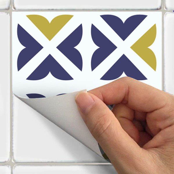 Sada 30 nástenných samolepiek Ambiance Wall Stickers Cement Tiles Azulejos Vinito, 15 × 15 cm-image-1