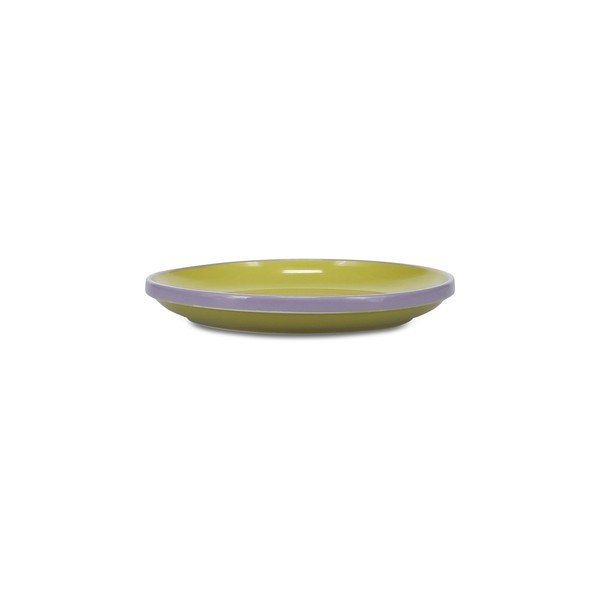 Zelený/fialový dezertný kameninový tanier ø 18 cm Duo – ONA-image-4
