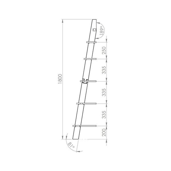 Biely stojan s policami Ragaba Ashme-image-4