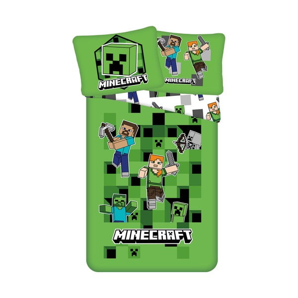 Detská obliečka na jednolôžko z mikrovlákna 140x200 cm Minecraft – Jerry Fabrics