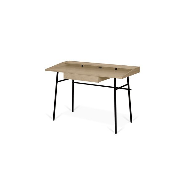 Pracovný stôl s doskou z duba a čiernymi nohami TemaHome Ply-image-3