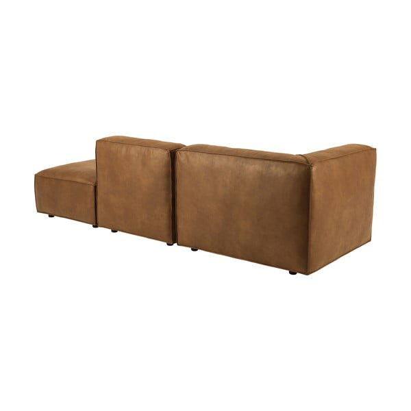 Koňakovohnedá leňoška z imitácie kože (ľavý roh) Fairfield Kentucky – Bonami Selection-image-4