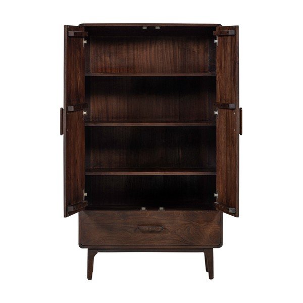 Skrinka z mangového dreva v tmavoprírodnej farbe 85x150x35 cm Liya – WOOOD-image-4