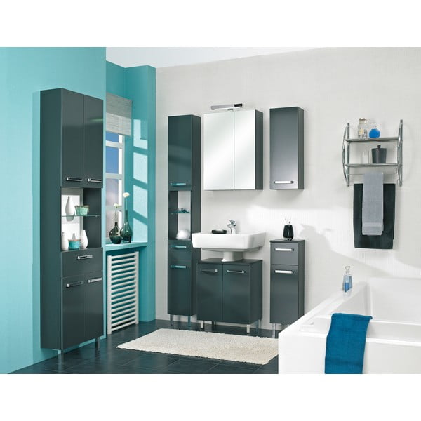 Tmavosivá skrinka pod umývadlo 50x62 cm Set 311 - Pelipal-image-2