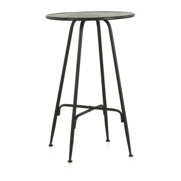 Čierny kovový barový stolík Geese Industrial Style, výška 100 cm