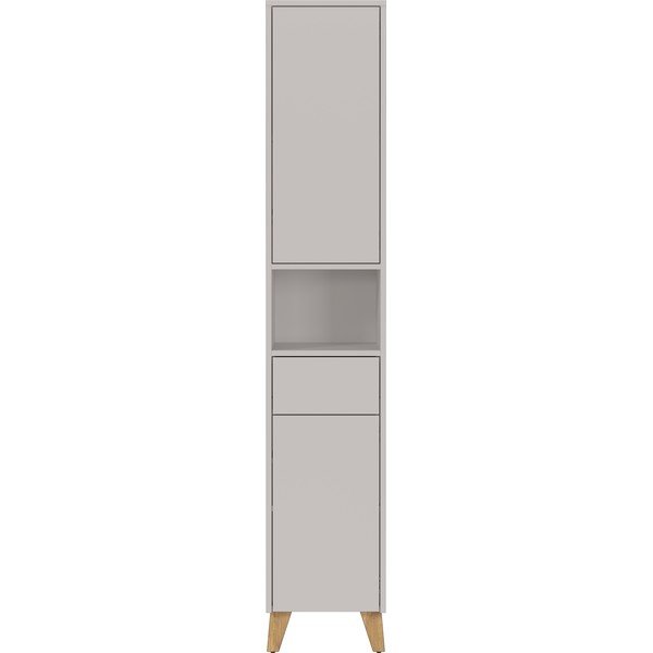 Krémovobiela matná vysoká kúpeľňová skrinka 33x181 cm Arnea – Germania-image-2
