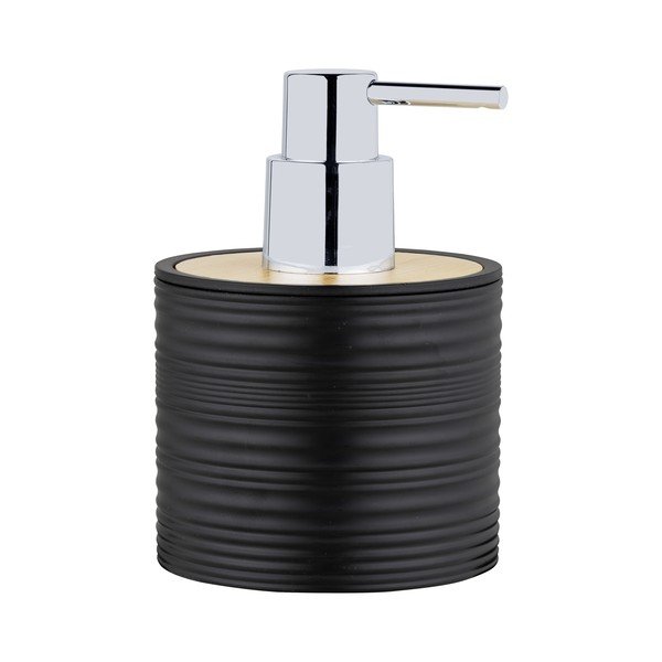 Čierny plastový dávkovač mydla 350 ml Lyon – Allstar-image-1