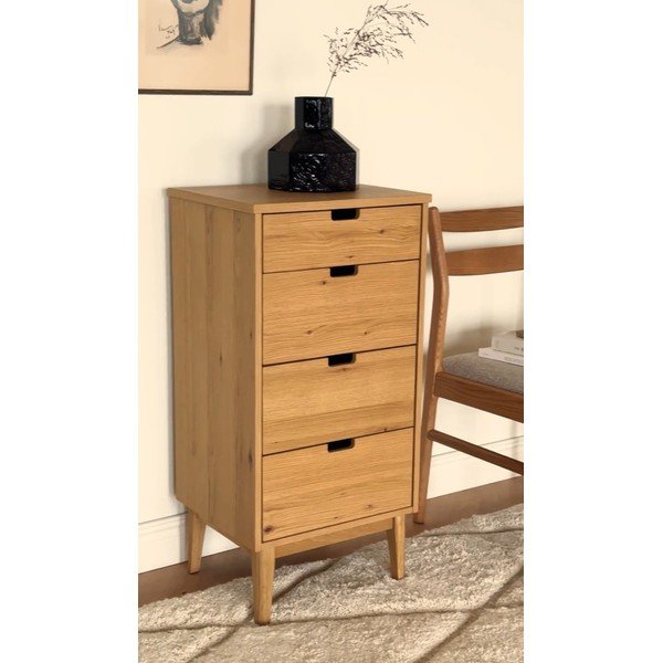 Komoda z dubového dreva v prírodnej farbe 45x92x38 cm Garrison – Rowico-image-1