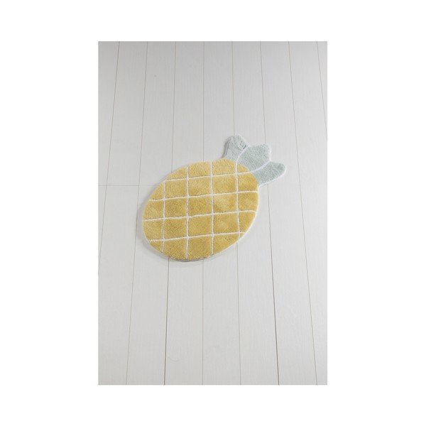Žltá kúpeľňová predložka Russmo Ananas, 100 × 60 cm