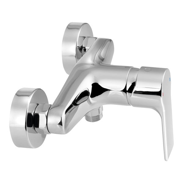 Nástenná sprchová batéria v lesklej striebornej farbe (1 výstup) Pax – Sapho-image-1