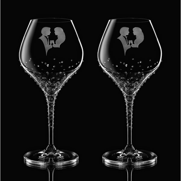 Sada 2 pohárov na víno Romance so Swarovski Elements v luxusnom balení