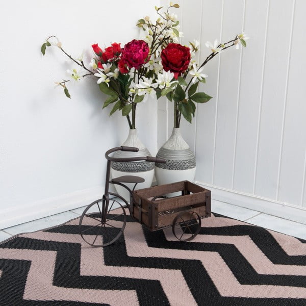 Čierno-béžový obojstranný vonkajší koberec Green Decore Tara, 120 × 180 cm-image-1