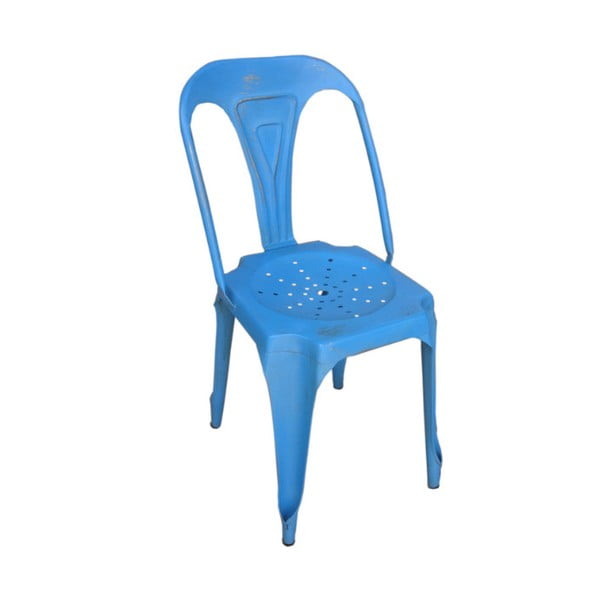 Kovová stolička Chaise Bleu