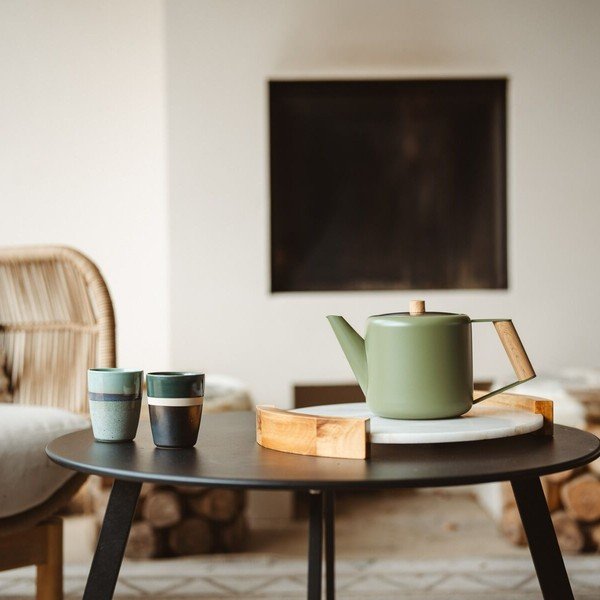 Zelená kanvica na čaj z nehrdzavejúcej ocele 1,1 l Duet Boston – Bredemeijer-image-1