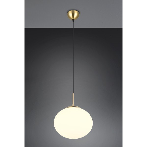 Závesné svietidlo v bielo-zlatej farbe so skleneným tienidlom ø 30 cm Fomento – Trio-image-1