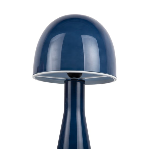 Tmavomodrá stolová lampa so skleneným tienidlom (výška 45 cm) Bombin – Leitmotiv-image-2