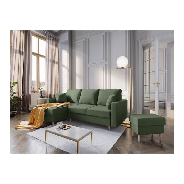 Zelený puf Mazzini Sofas Aubrieta, 60 × 45 cm-image-4