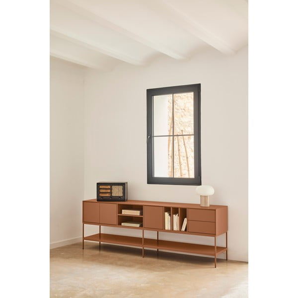 TV stolík v tehlovej farbe 220x74x45 cm Platt – Teulat-image-1