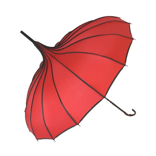 Červený dáždnik Bebeig, ⌀ 90 cm
