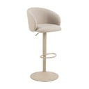 Béžová barová stolička s nastaviteľnou výškou/s podrúčkami (výška sedadla 86 cm) Eleanor – Actona