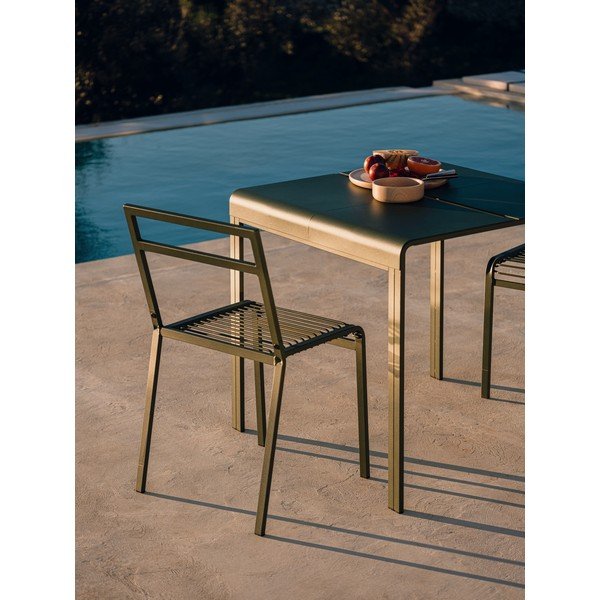 Zelená kovová záhradná stolička Oto – noo.ma-image-4