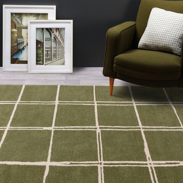 Zelený ručne tkaný vlnený koberec 200x290 cm – Asiatic Carpets-image-1