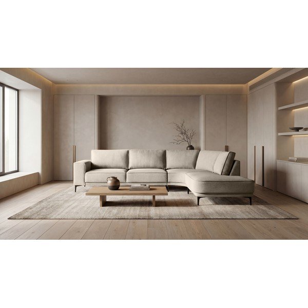 Béžová rohová pohovka (pravý roh) Copenhagen – Scandic-image-1